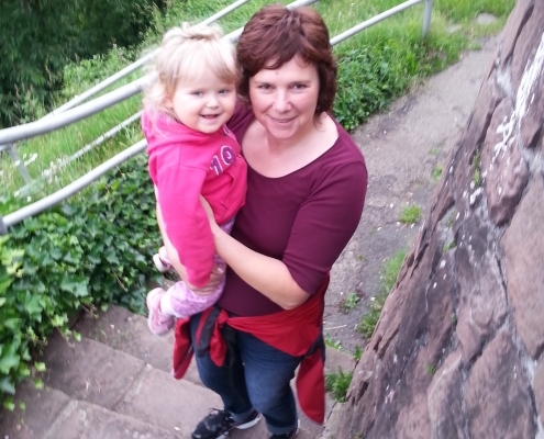 Milly mit Tante Susi, Juni 2014